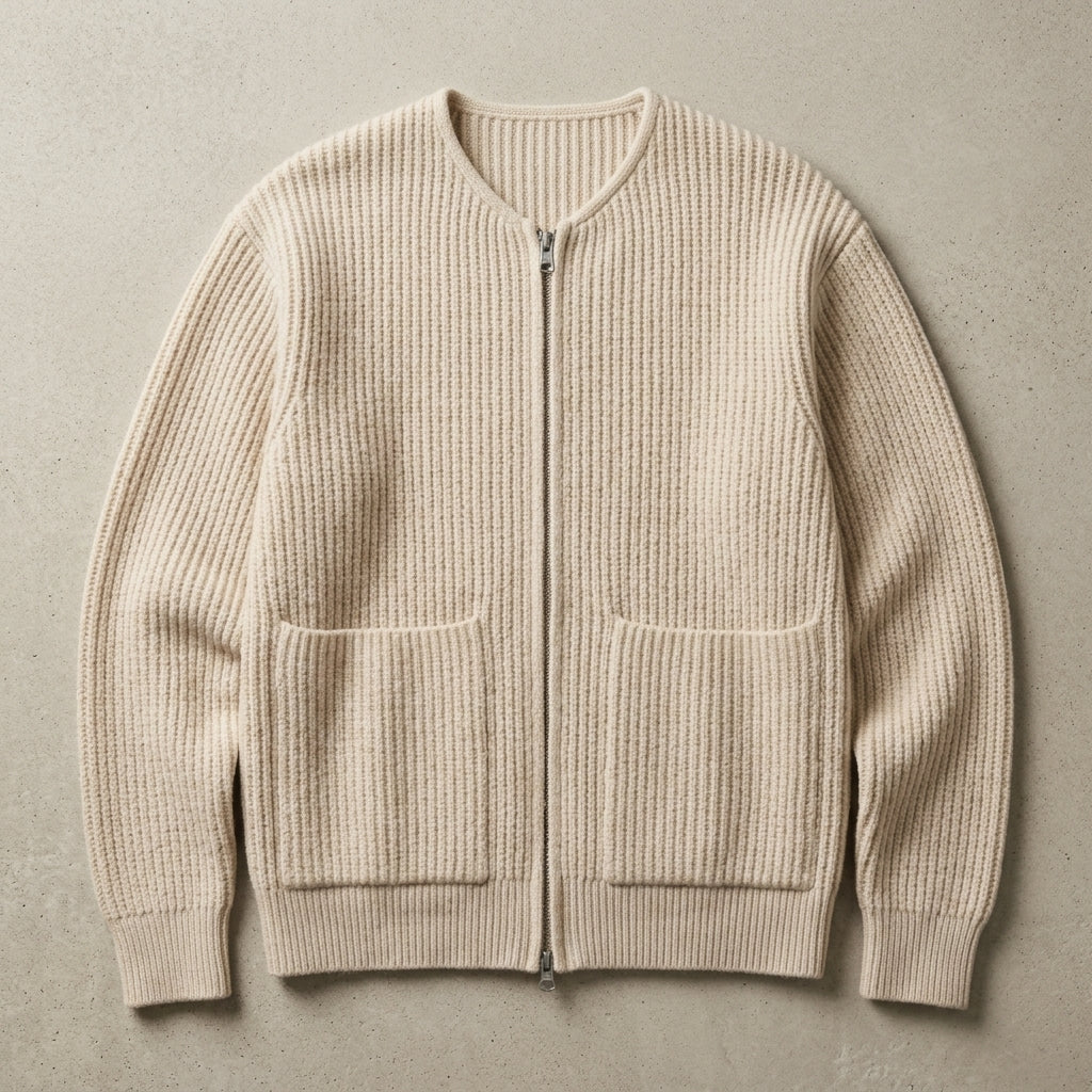 Matthias - Men's Ribbed Zip Cardigan