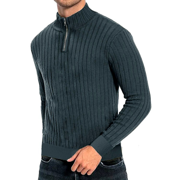 Maxwell - Men's Quarter-Zip Cable Knit Sweater 2