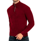 Maxwell - Men's Quarter-Zip Cable Knit Sweater 3