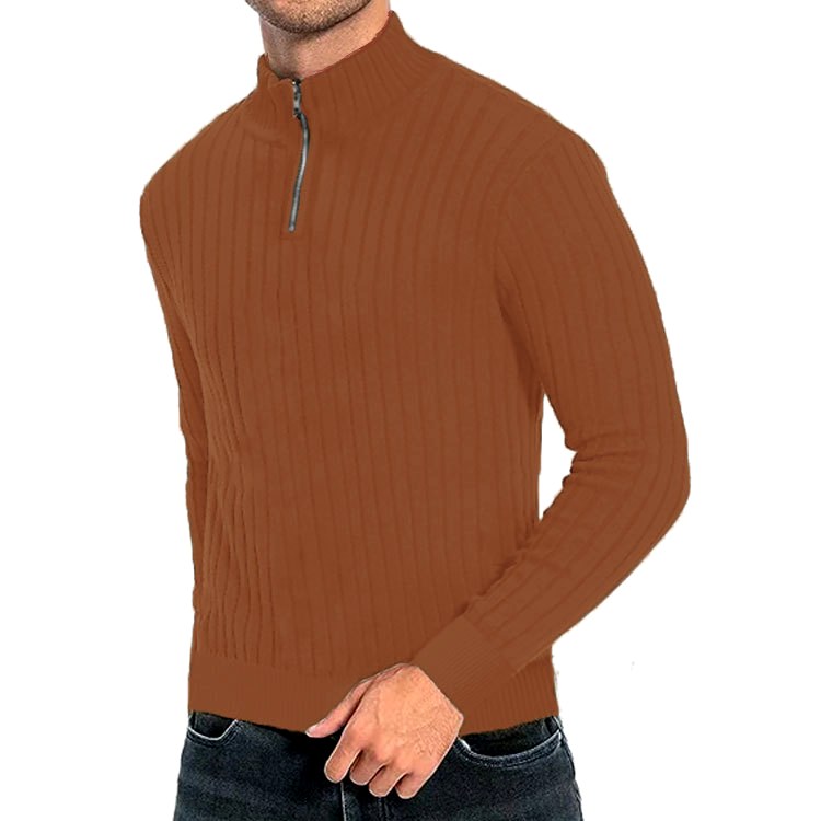 Maxwell - Men's Quarter-Zip Cable Knit Sweater 4