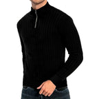 Maxwell - Men's Quarter-Zip Cable Knit Sweater 6