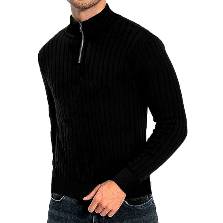 Maxwell - Men's Quarter-Zip Cable Knit Sweater 6