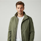 Nash - Men's Zip-Front Utility Jacket with Structured Collar