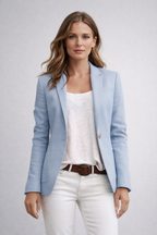 Natasha - Women's Single-Button Notched Lapel Blazer