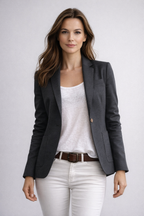 Natasha - Women's Single-Button Notched Lapel Blazer
