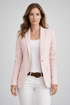 Natasha - Women's Single-Button Notched Lapel Blazer