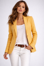 Natasha - Women's Single-Button Notched Lapel Blazer