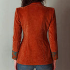 Nikka - Women's Embroidered Velvet Tailored Blazer 3