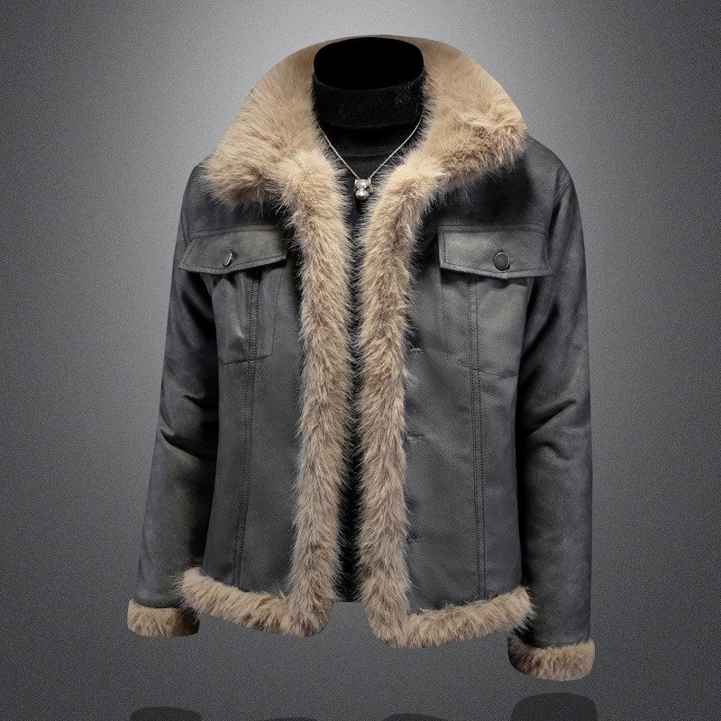 Nikolai - Men’s Faux Fur Collar Winter Jacket 5