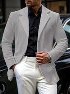 Nolan - Men's Breathable Open-Weave Single-Breasted Blazer 4