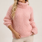 Nora - Women's Chunky Ribbed Turtleneck Sweater