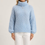Nora - Women's Chunky Ribbed Turtleneck Sweater