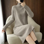 Odette - Women's Long Sleeve Ribbed Knit Dress 4