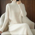 Odette - Women's Long Sleeve Ribbed Knit Dress 5