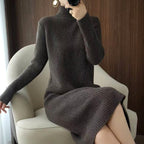 Odette - Women's Long Sleeve Ribbed Knit Dress 6