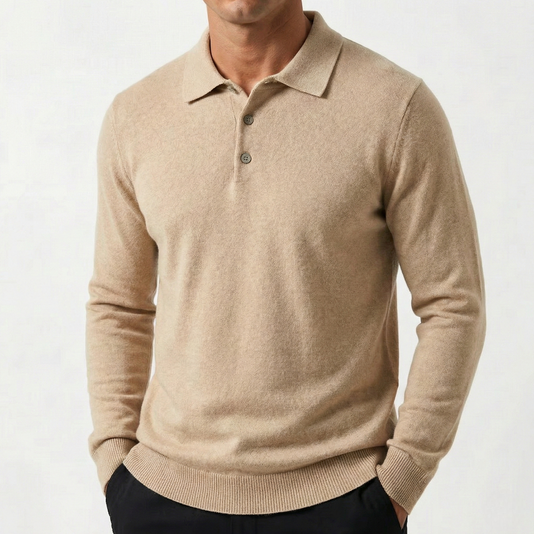 Orson - Men's Knit Polo with Button Placket