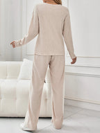 Piper - Women's Ribbed Knit Two-Piece Loungewear Set