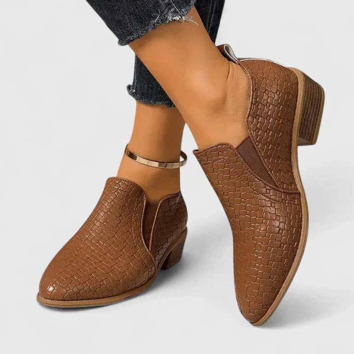 Piper - Women's Woven Ankle Boots