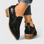 Piper - Women's Woven Ankle Boots
