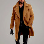 Preston - Men's Double-Breasted Wide-Lapel Long Coat 3