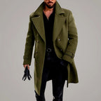 Preston - Men's Double-Breasted Wide-Lapel Long Coat 5