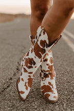 Quinlan - Women's Cow Print Western Boots