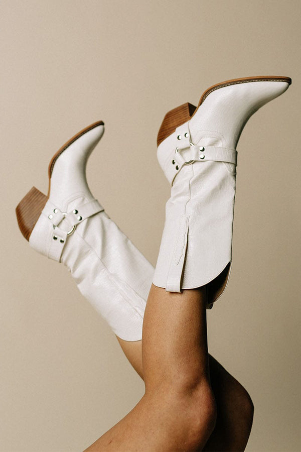 Quinlan - Women's Cow Print Western Boots