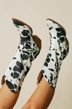 Quinlan - Women's Cow Print Western Boots
