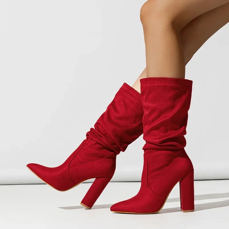 Quinley - Women's Slouchy Block-Heel Boots