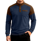 Ramon  - Men's Long Sleeve Colorblock Waffle Henley Shirt 10