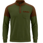 Ramon  - Men's Long Sleeve Colorblock Waffle Henley Shirt  7
