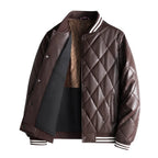 Raphael - Men's Quilted Leather Bomber Jacket
