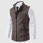 Raven - Men's Knit Zip-Up Turn-Down Sweater Vest 2