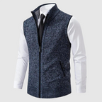 Raven - Men's Knit Zip-Up Turn-Down Sweater Vest 3