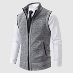 Raven - Men's Knit Zip-Up Turn-Down Sweater Vest 4