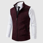 Raven - Men's Knit Zip-Up Turn-Down Sweater Vest 5