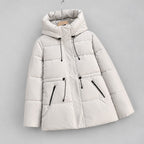 Reese - Women's Stand Collar Puffer Jacket with Zip Pockets 2