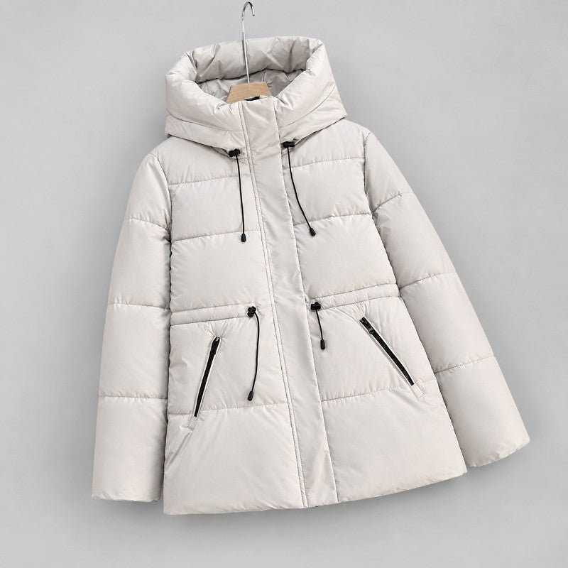 Reese - Women's Stand Collar Puffer Jacket with Zip Pockets 2