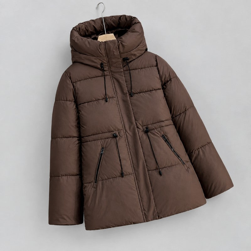 Reese - Women's Stand Collar Puffer Jacket with Zip Pockets 3