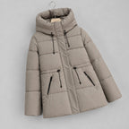 Reese - Women's Stand Collar Puffer Jacket with Zip Pockets 4