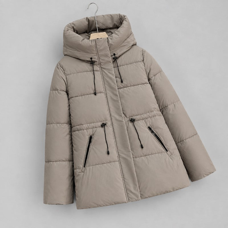 Reese - Women's Stand Collar Puffer Jacket with Zip Pockets 4