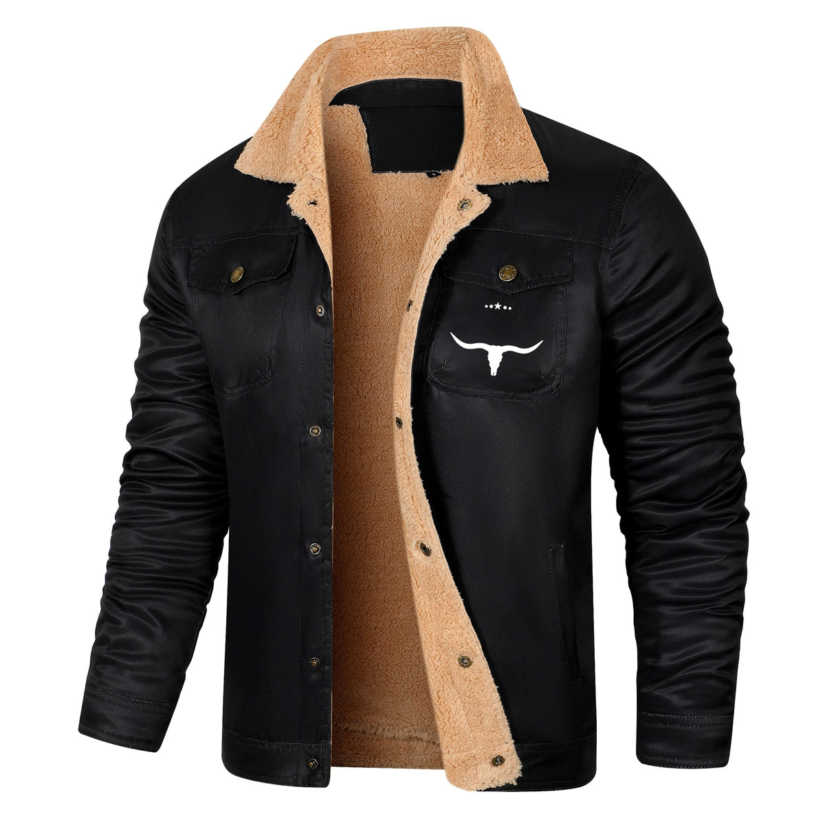 Reeves - Men's Sherpa Collar Snap Front Jacket 2