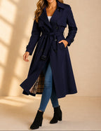 Rhian - Women's Double-Breasted Belted Trench Coat