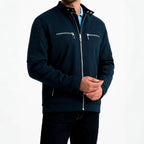 Robert - Men's Stand Collar Zip-Up Jacket with Snap Button 4