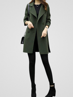 Roselyn - Women's Oversized Lapel Double-Breasted Tailored Coat
