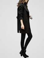 Roselyn - Women's Oversized Lapel Double-Breasted Tailored Coat