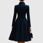 Rosemary - Women's Tailored Coat Dress with A-Line Skirt