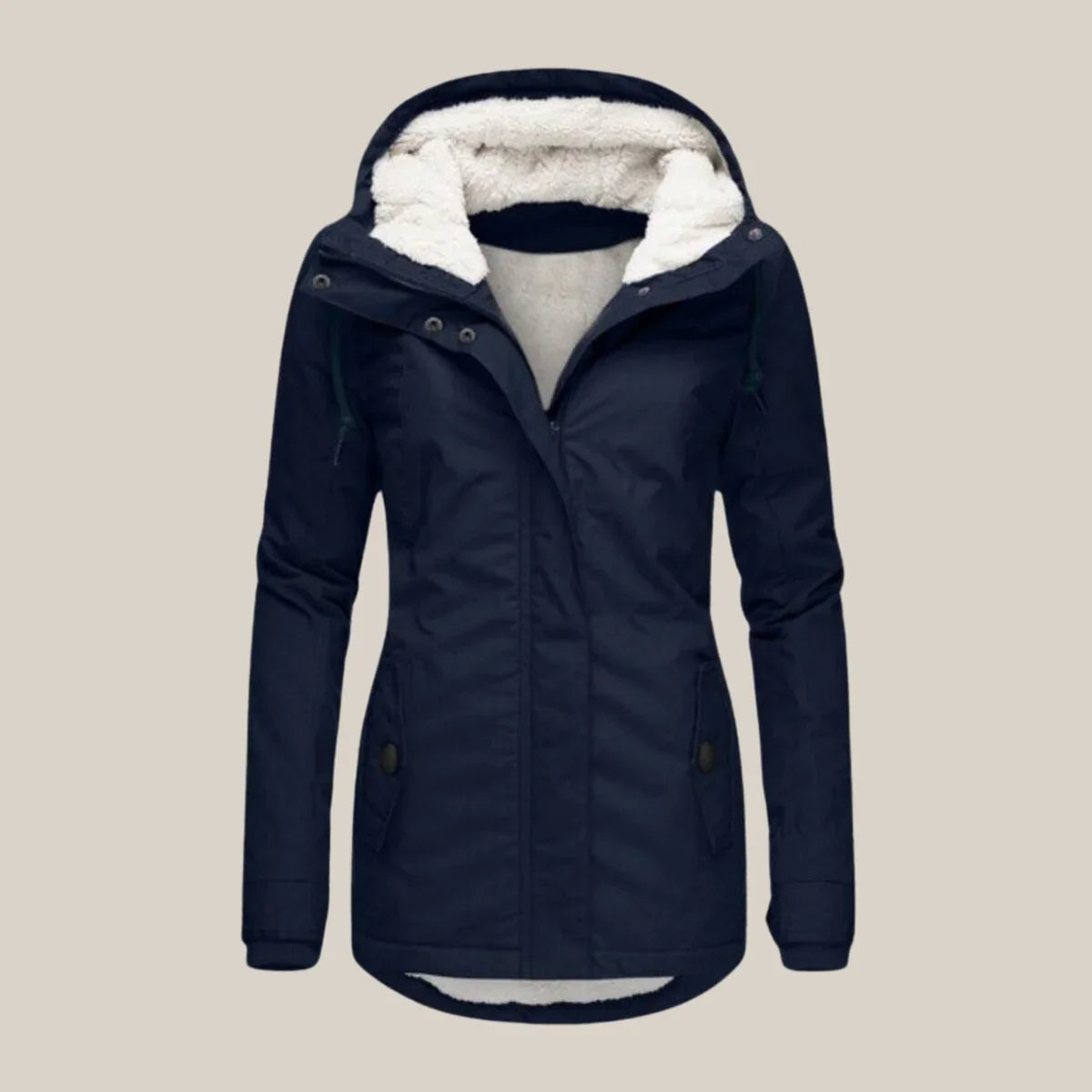 Roslyn - Women's Hooded Puffer Jacket with Sherpa Lining