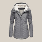 Roslyn - Women's Hooded Puffer Jacket with Sherpa Lining