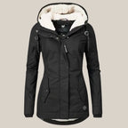 Roslyn - Women's Hooded Puffer Jacket with Sherpa Lining